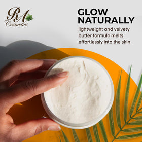 Hair care use with RA COSMETICS butter for detangling and shine