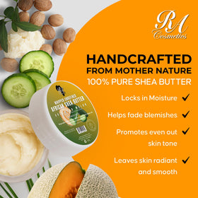 RA COSMETICS butter jar ready for easy application on hands