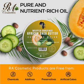Lips moisturized with RA COSMETICS whipped shea butter for smooth comfort