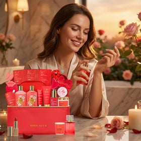 RA ROSA ACCA shower gel bottle, refreshing cleanse with rose notes