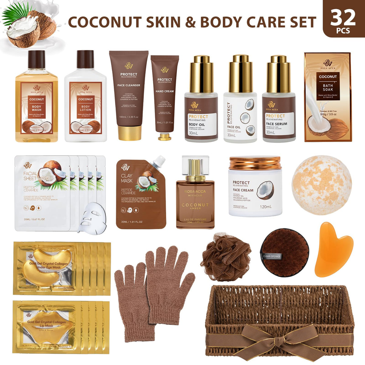 RA ROSA ACCA 210ml body wash and lotion for hydrating skin