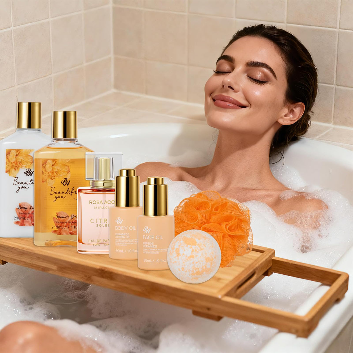 RA ROSA ACCA clay mask and sheet masks laid out for at-home spa