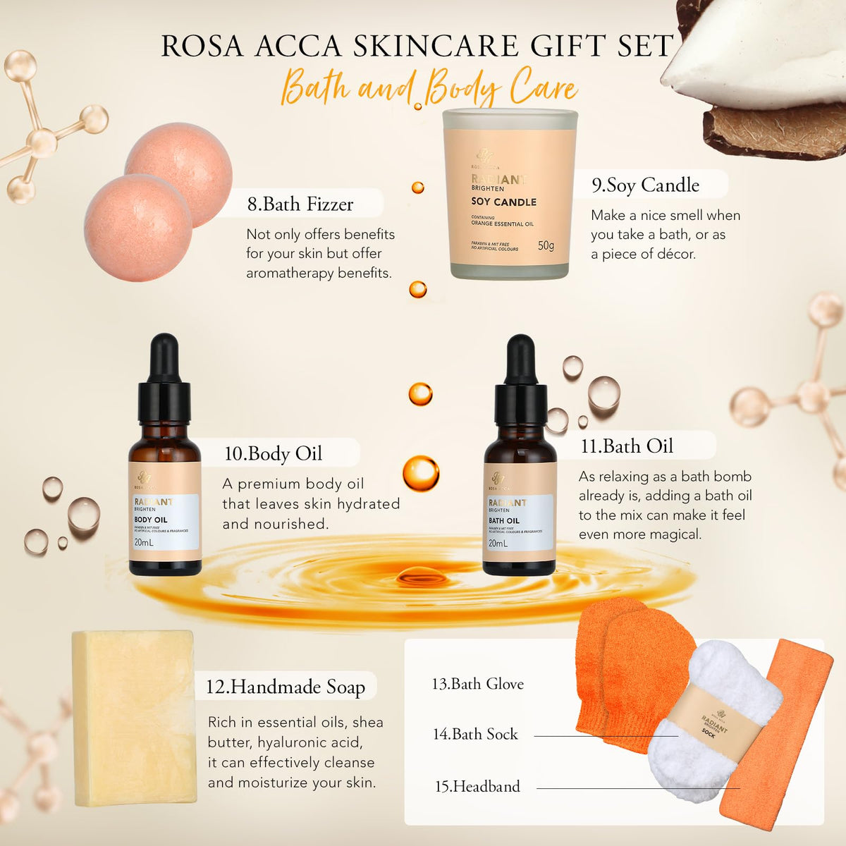 RA ROSA ACCA face oil bottle for silky morning hydration