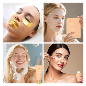 RA ROSA ACCA face serum and cream tubes arranged for nourishing skin care