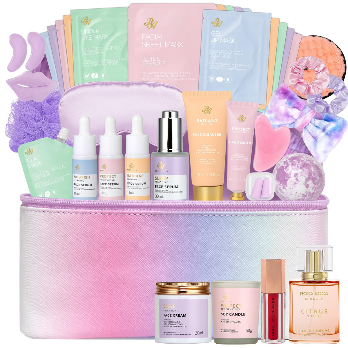 RA ROSA ACCA Mother's Day gift set front view for pampering self-care