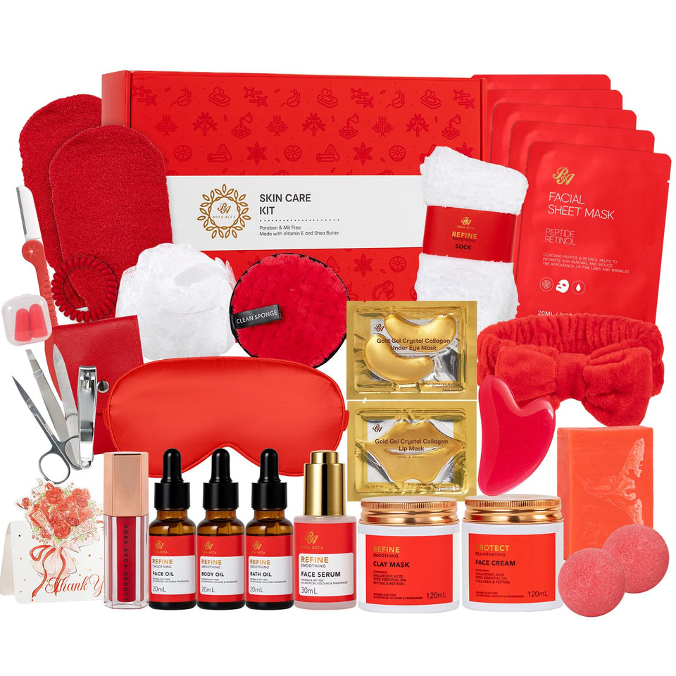 RA ROSA ACCA Red Rose 32-pcs face set, gift-ready skincare collection