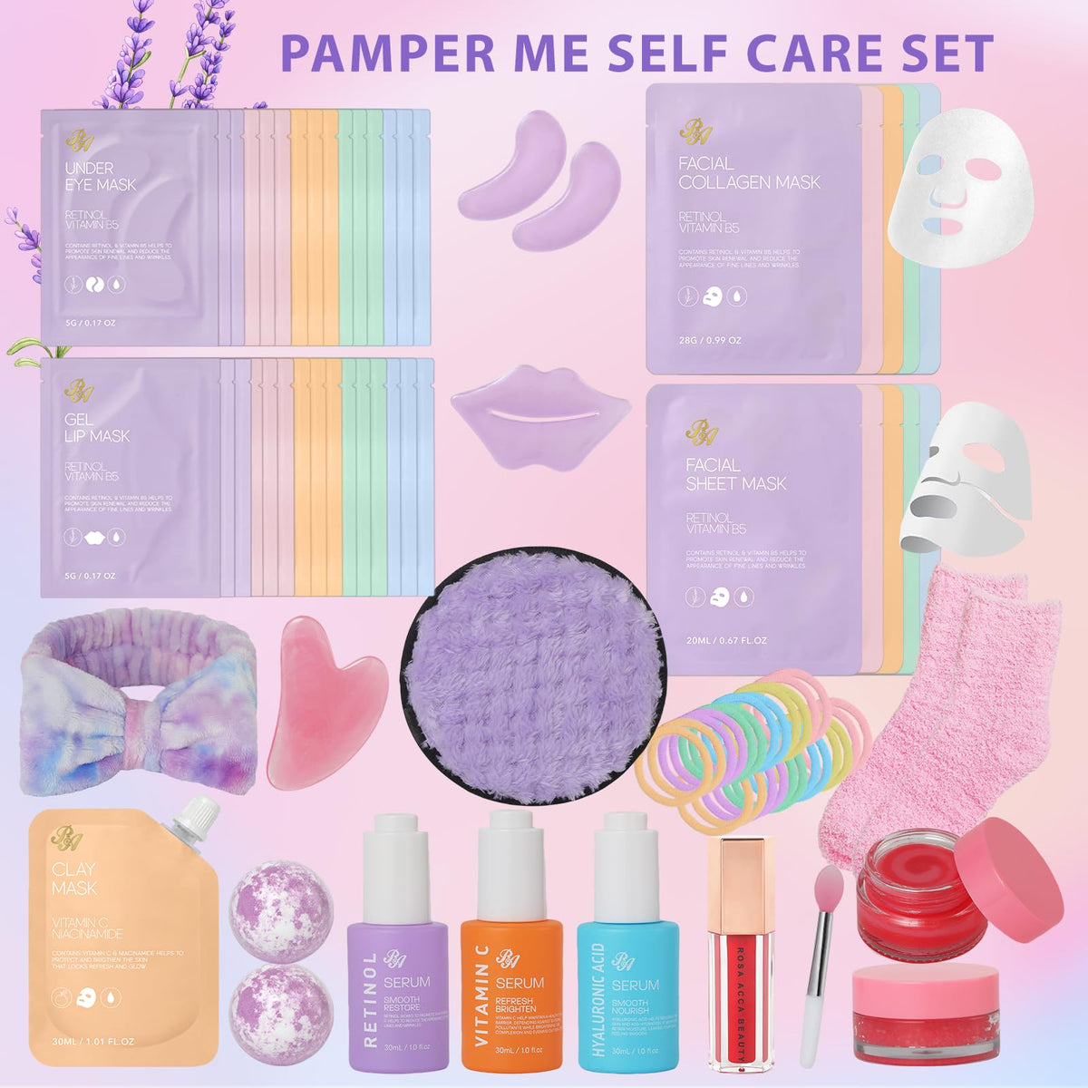 RA ROSA ACCA sheet masks assortment for hydrating skin at home