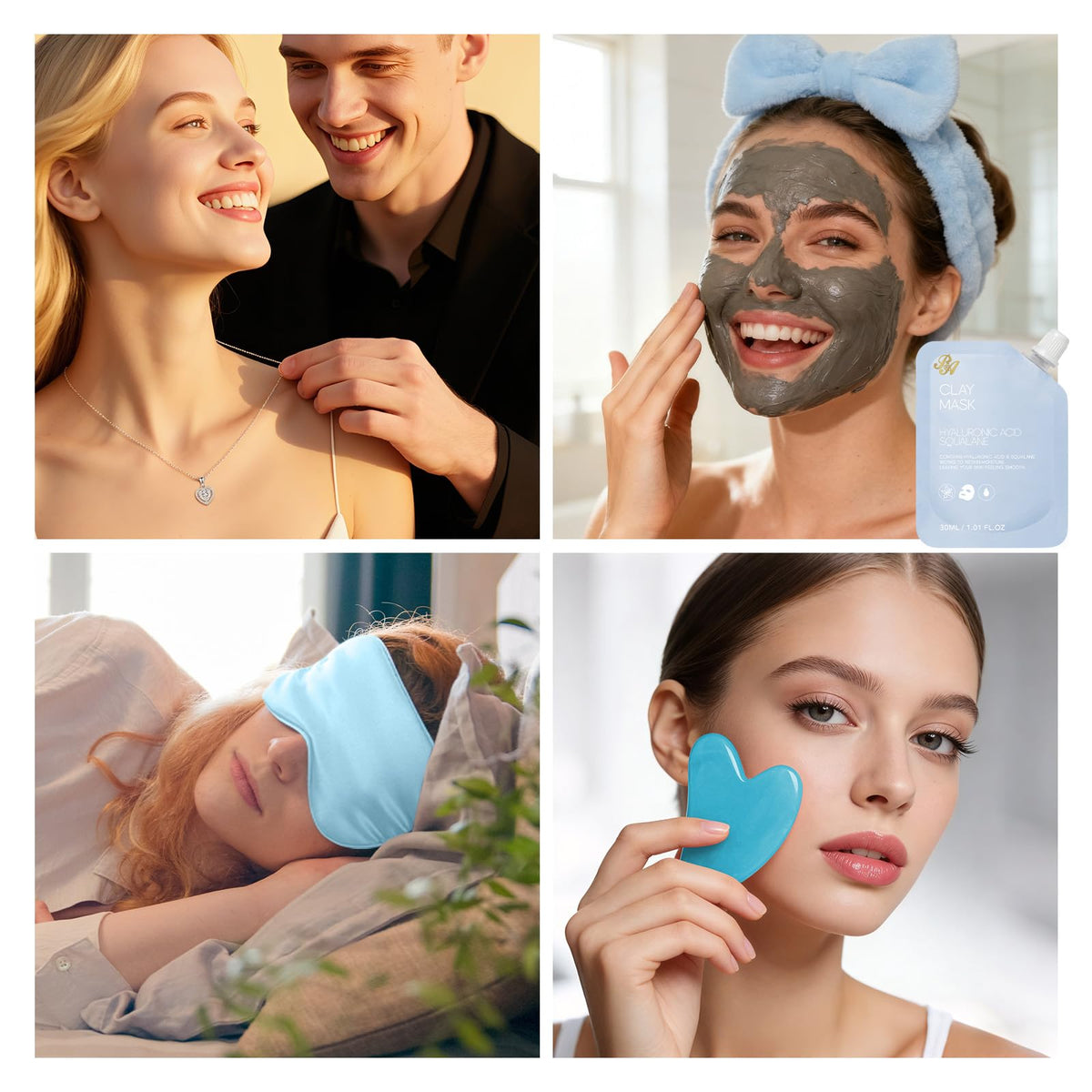 RA ROSA ACCA Spa Headband keeps hair clean during spa routines.