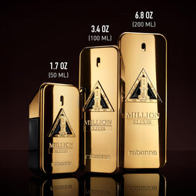 Rabanne 1 Million Elixir amber-spice signature, ideal for evenings