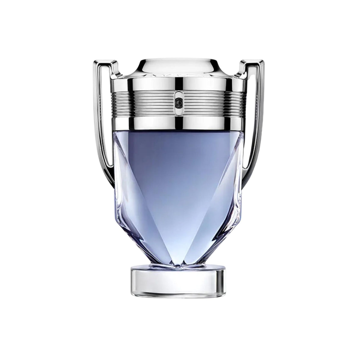Rabanne Invictus bottle front view, iconic trophy design conveys confident style.