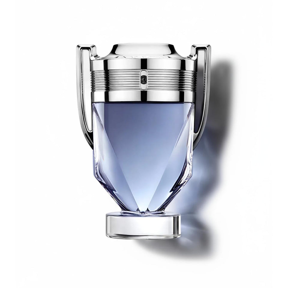 Rabanne Invictus bottle front view showcasing trophy design for bold confidence.