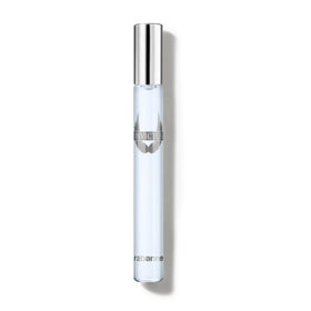 Rabanne Invictus travel-size bottle front, iconic trophy design for on-the-go confidence.
