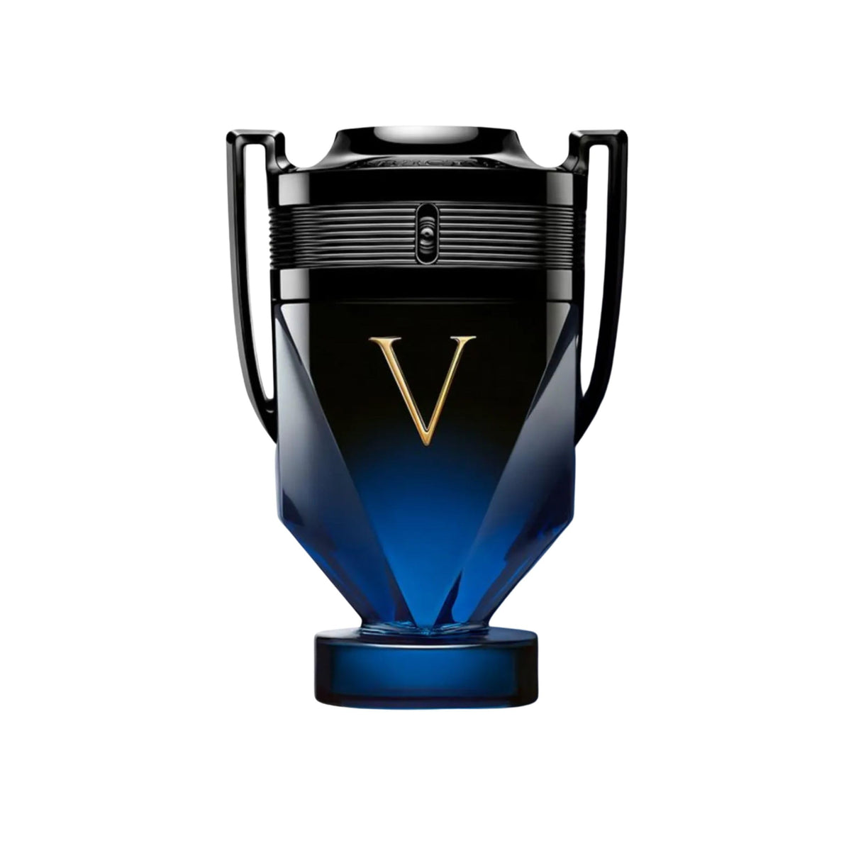 Rabanne Invictus Victory Elixir Parfum bottle front, bold masculine scent for lasting presence.