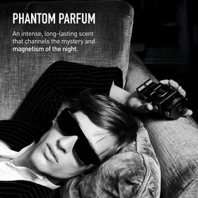 Rabanne Phantom Parfum bergamot, lemon, and cardamom lift the scent.