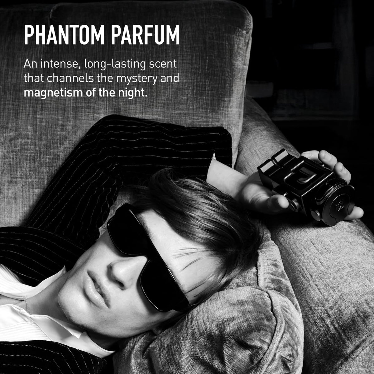 Rabanne Phantom Parfum vanilla-vetiver base for warm, lasting signature.