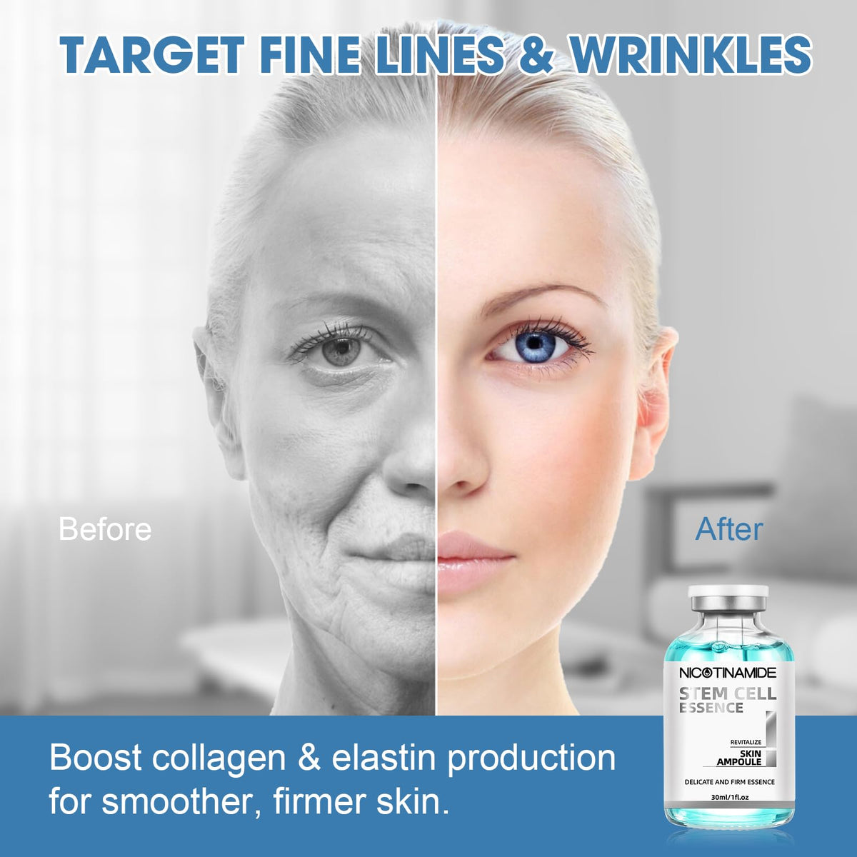 Racgrul Serum application closeup shows fast-absorbing formula for daily hydration.