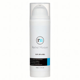 Rachel Moayer Skincare RM Benzoyl Peroxide Gel 10% pump bottle for controlled application