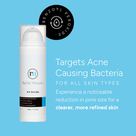 RM Benzoyl Peroxide Gel texture close-up highlighting micronized particles for deeper action
