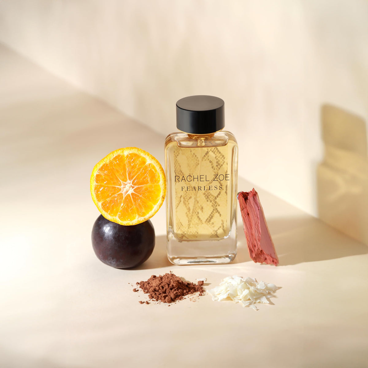 Rachel Zoe Fearless packaging box showcases luxe branding and product care.