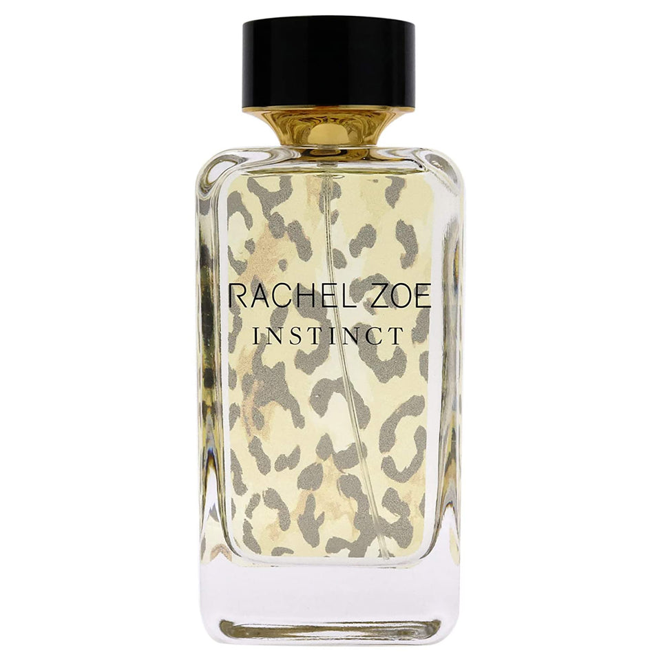 Rachel Zoe Instinct bottle with leopard print for all-day fragrance
