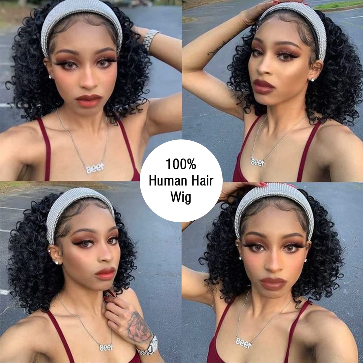 R RACILY HAIR includes wig cap and extra headbands for styling options