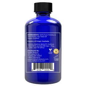Radha Beauty Tea Tree Oil dropper for precise blends and easy dosing