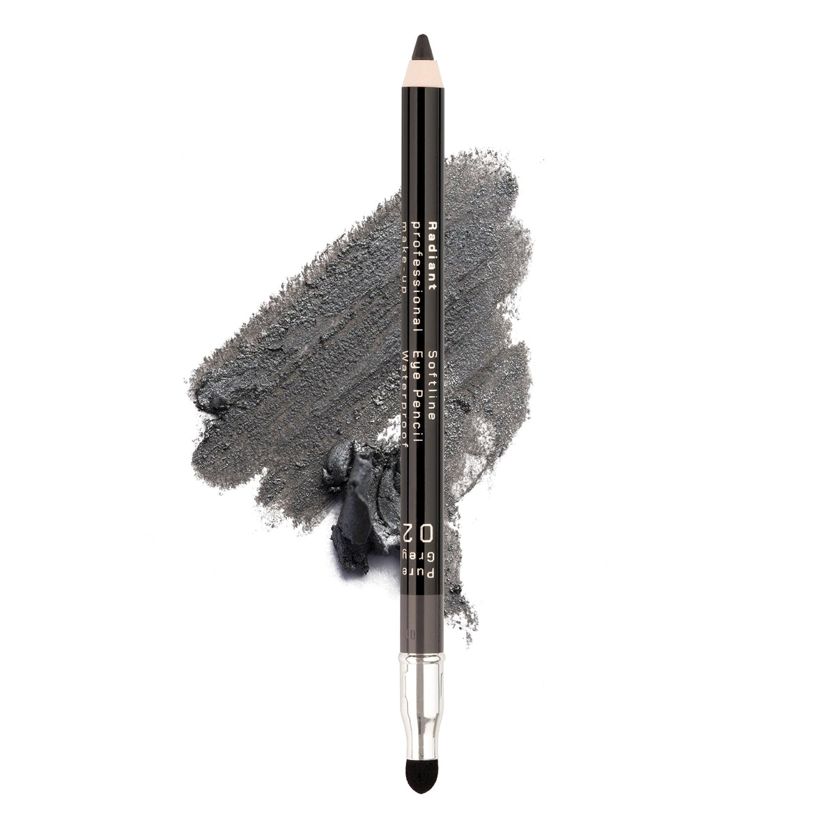 Radiant Professional Eyeliner Pencil Pure Grey 02 closeup showing precise tip for smooth application