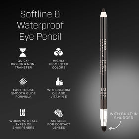 Radiant Professional Eyeliner Waterline application demonstrates smudge-proof finish.
