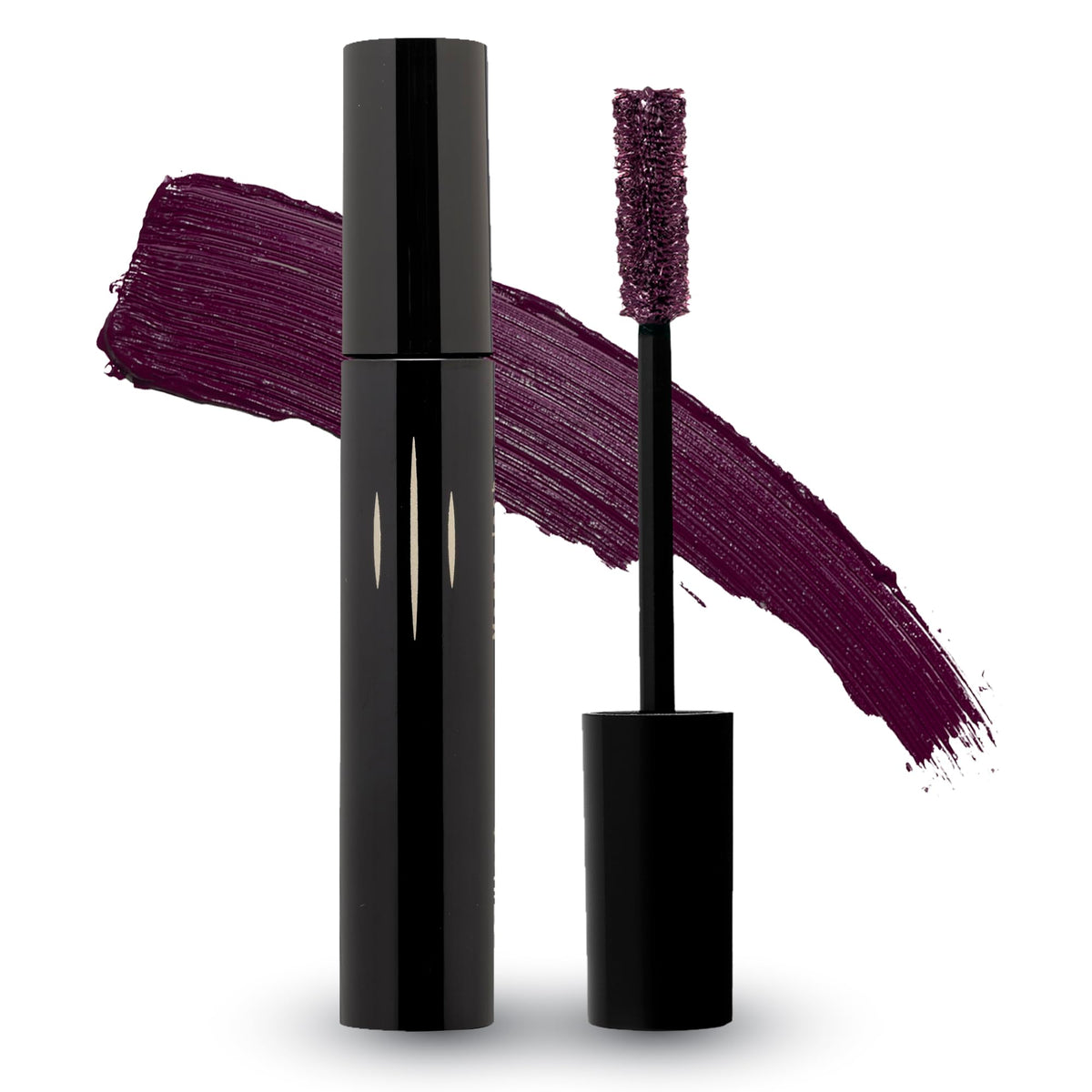 Radiant Professional Mascara eggplant bottle showcases bold color for long-lasting drama.