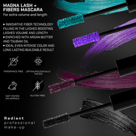 Radiant Professional Mascara compact packaging highlights Greece-made professional quality.