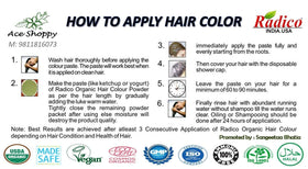 Radico Colour Me Organic Dark Brown eco-friendly formula highlights sustainability.