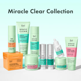 Rael Miracle Clear packaging indicating sensitive skin-friendly formulation.