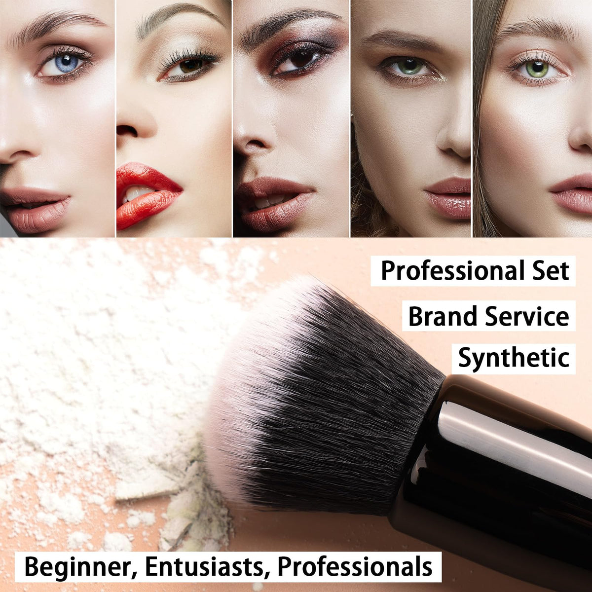 Raffaello powder brush for natural, light-reflecting finish