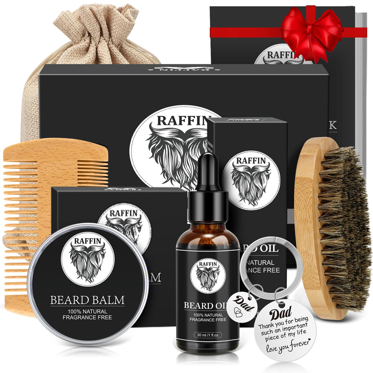 RAFFIN beard oil bottle for beard and skin hydration