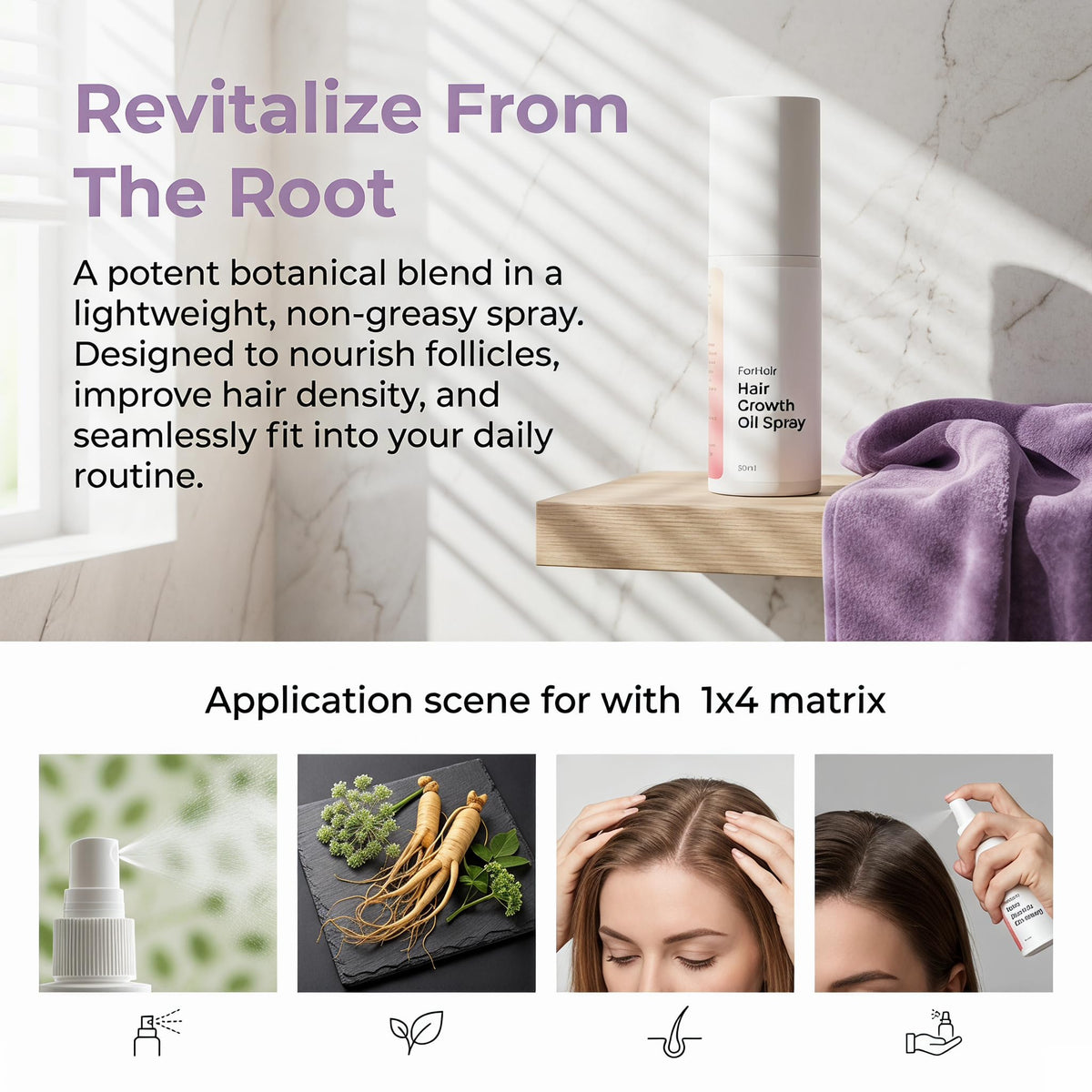 Raifin rosemary-oil-formula highlights growth-supporting ingredients