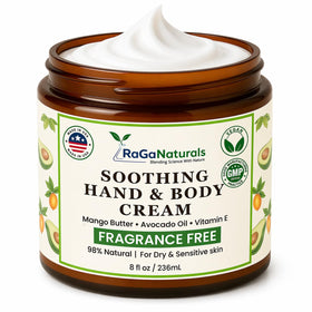 RaGaNaturals fragrance free cream in jar for sensitive skin