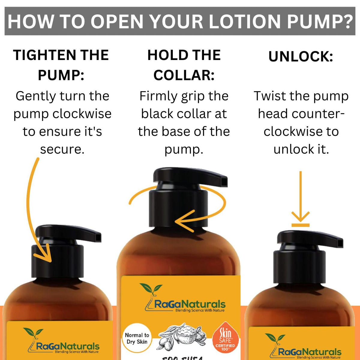 Quick-absorb RaGaNaturals mango shea lotion on skin