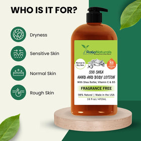 RaGaNaturals fragrance-free label on unscented lotion