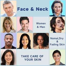 Ragkun collagen neck cream tightening demonstrates firmer skin and defined jawline