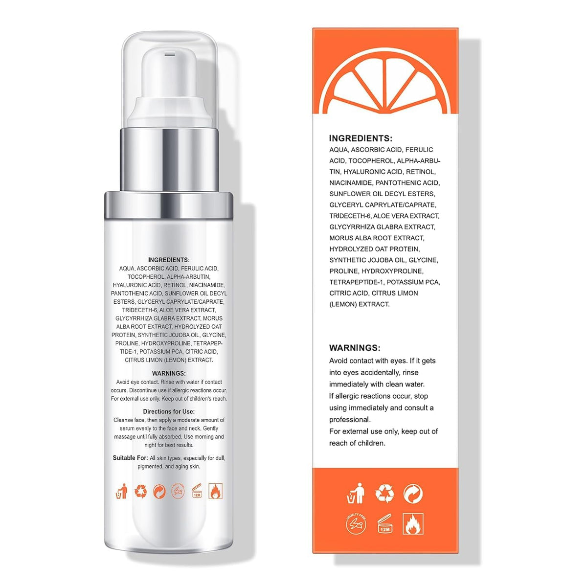 Ragkun Vitamin C Serum close-up after application shows smooth, radiant skin.