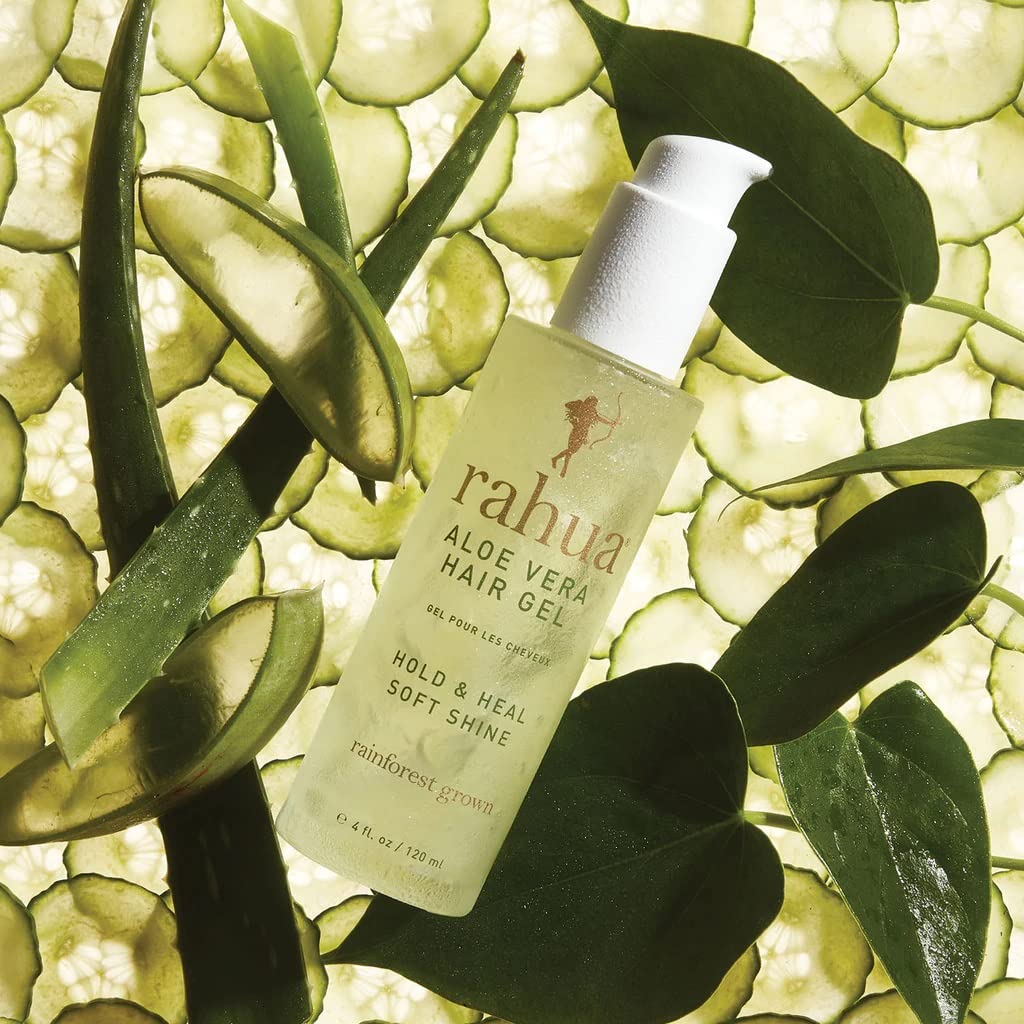 Applying Rahua Aloe Vera Gel to hair for even distribution