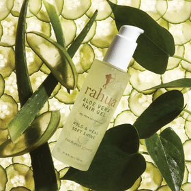 Applying Rahua Aloe Vera Gel to hair for even distribution