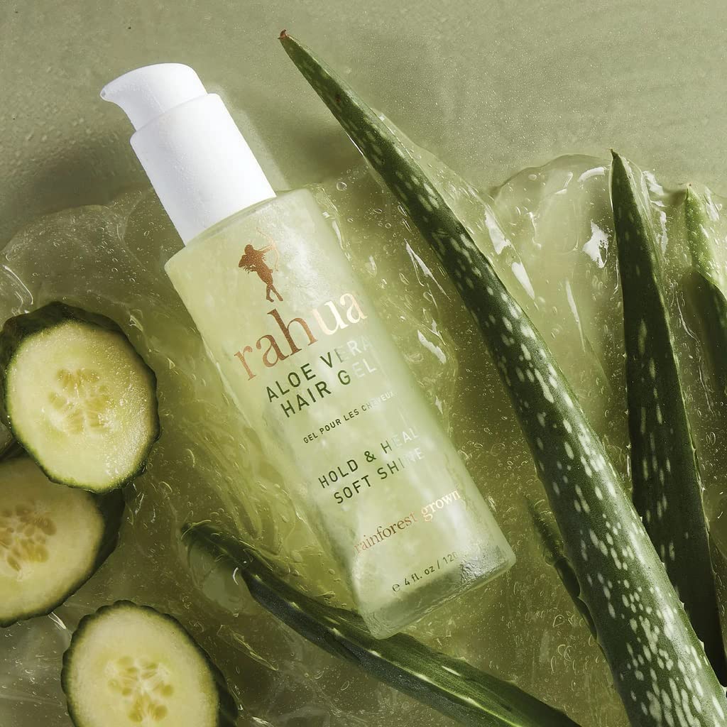Close-up of hair with Rahua Aloe Vera Gel shine