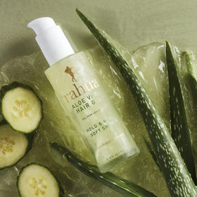 Close-up of hair with Rahua Aloe Vera Gel shine