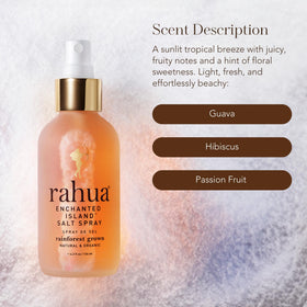 Mist from Rahua Enchanted Island Salt Spray on hair showing light texture.