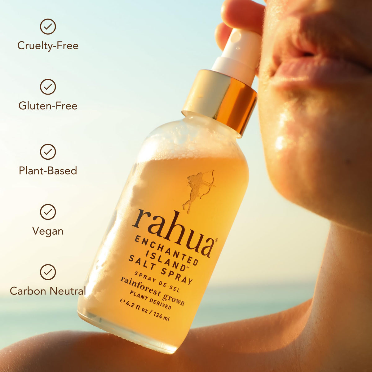 Textured waves created with Rahua Enchanted Island Salt Spray for a relaxed look.