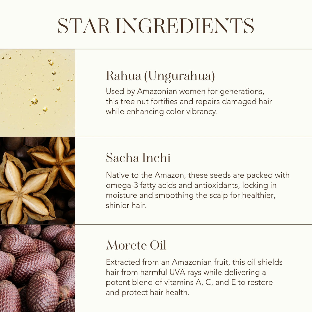 Rahua mango-passion-fruit enzymes shown for clarifying pores.