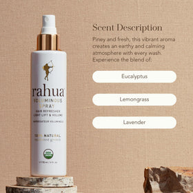 Rahua Voluminous Spray scent with lavender and eucalyptus aroma