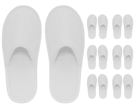 Rahzii spa slippers front view; six disposable pairs ideal for guest welcome