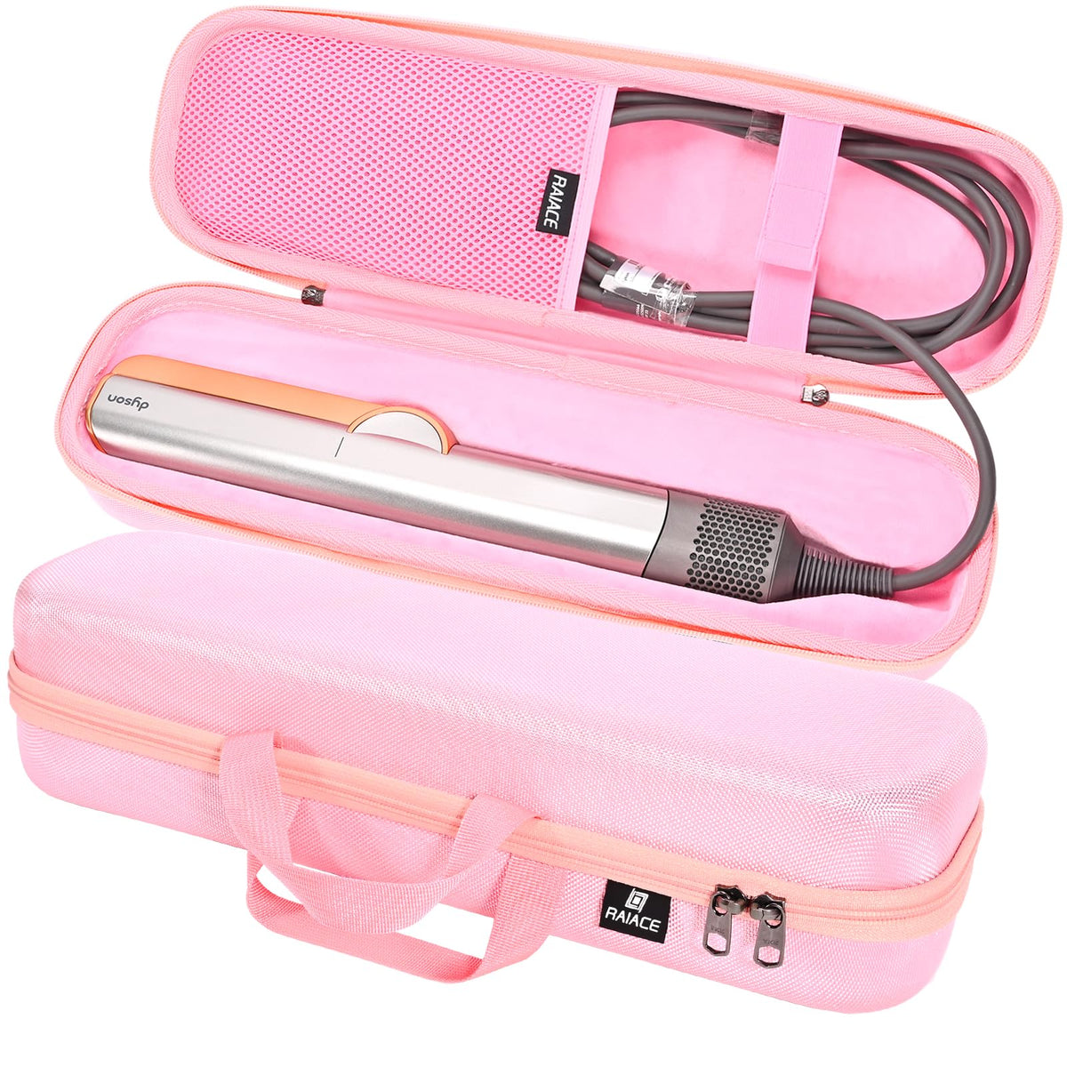 RAIACE hard case outer shell protects Dyson Airstrait on the go